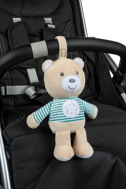 Chicco Lullaby Stardust Bear | Soft Plush Toy for Cots, Cribs, Pushchairs & Strollers, Calming Music for Baby