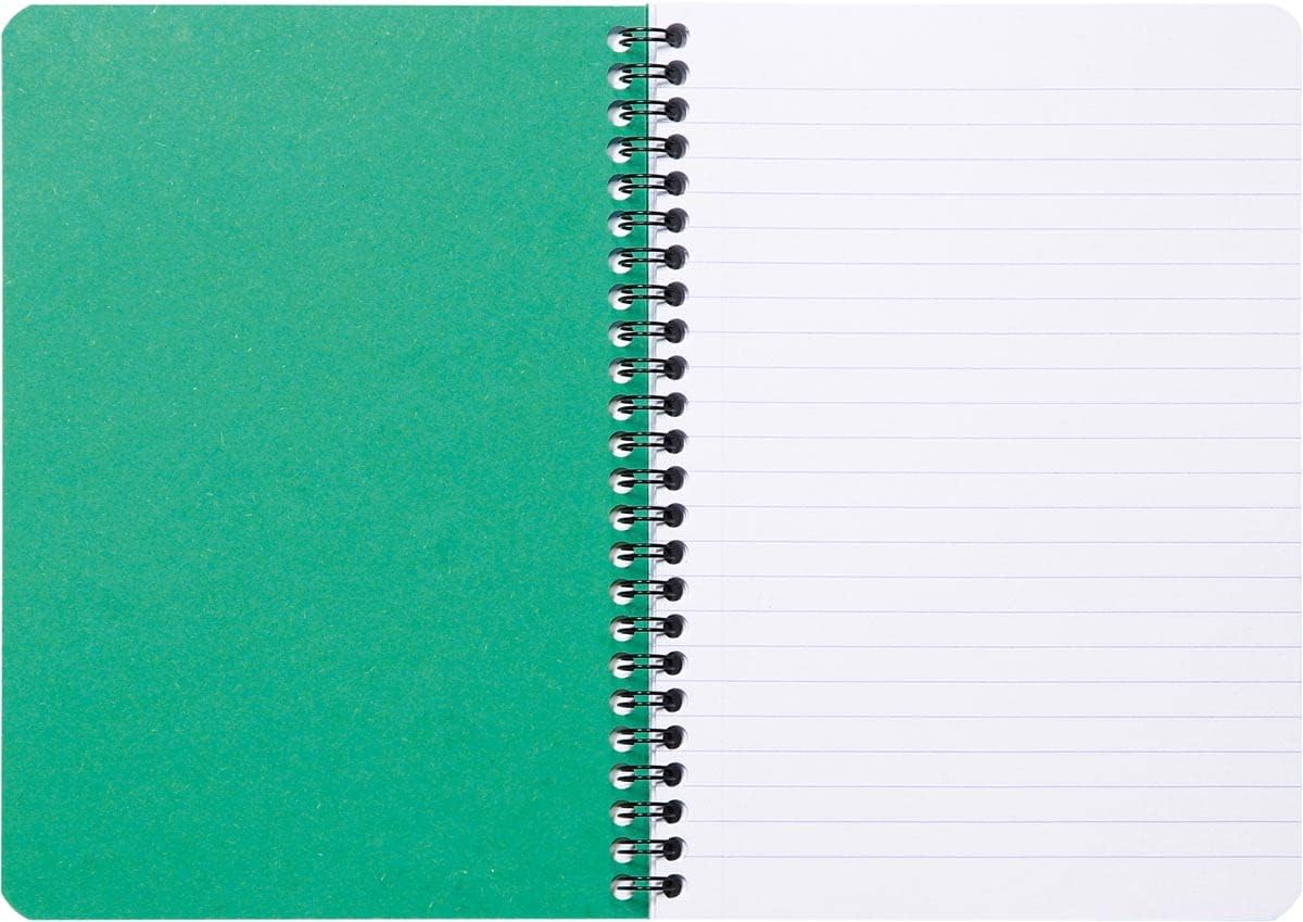 Clairefontaine Forever Recycled A5 Wirebound Notebooks 120 Pages 90gsm Feint Ruled Paper Assorted Colours (Pack 5