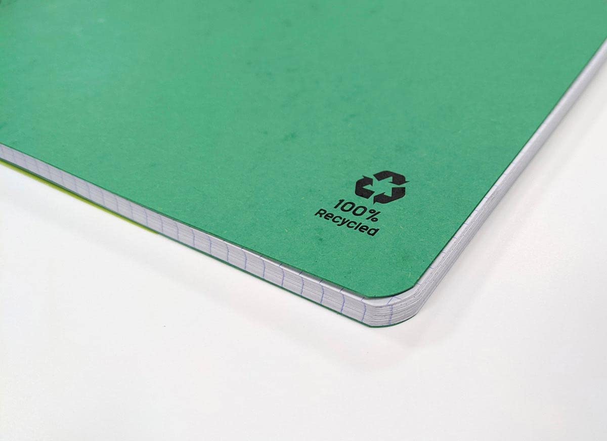Clairefontaine Forever Recycled A5 Wirebound Notebooks 120 Pages 90gsm Feint Ruled Paper Assorted Colours (Pack 5