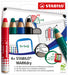 Whiteboard and Flipchart Markers - STABILO MARKdry - Pack of 4