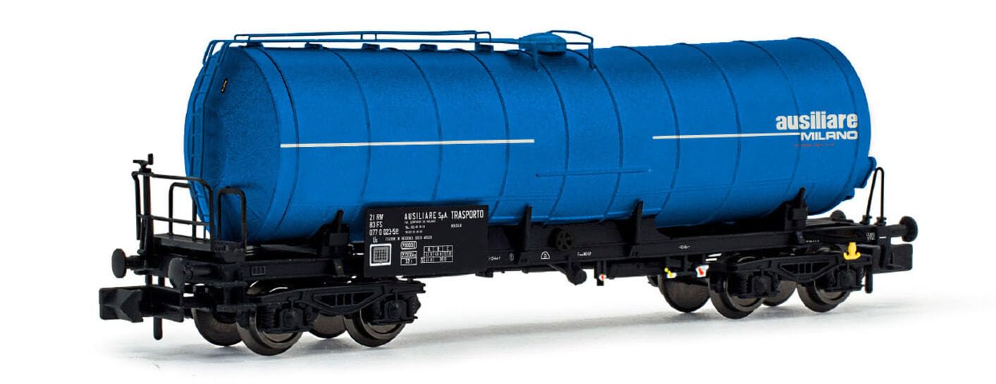FS Tankwagen Us, 4 Achsen, „Ausiliare“, blau lackiert, Epoche IV