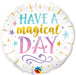 Qualatex 57262 45,7 cm rond Birthday Have a magical Day Latex Ballon 1 CT