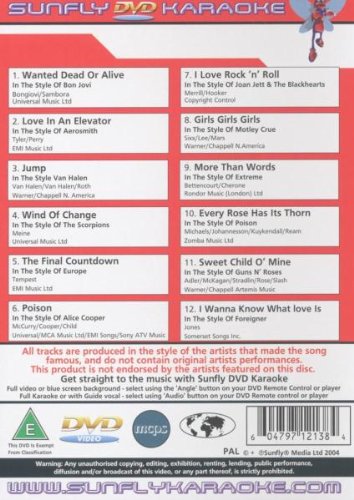 Sunfly Karaoke - Rock Anthems