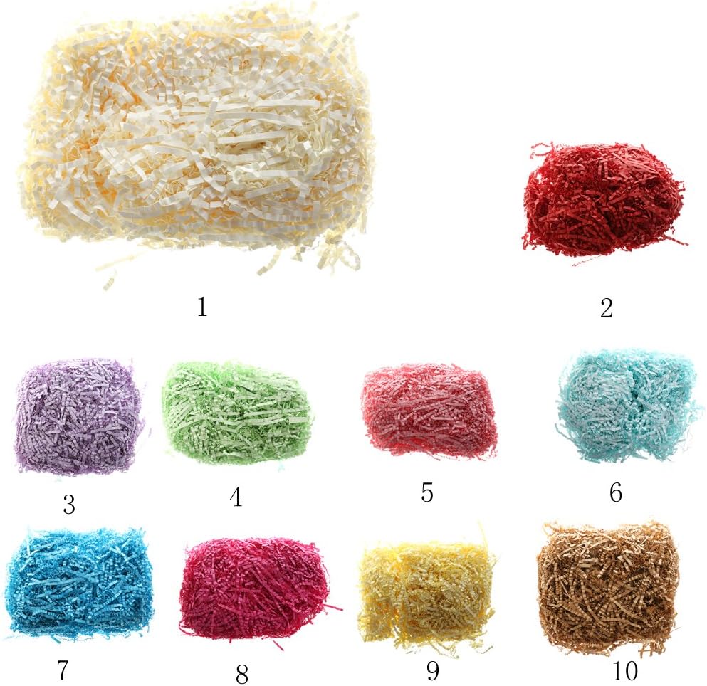 Colorful Crinkle Cut Shredded Tissue Paper Gifts Box Hamper Stuffing Filler - Dark
