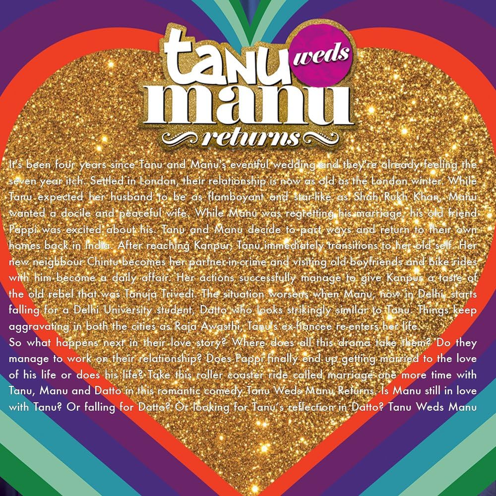 Tanu Weds Manu Returns Hindi DVD (English Subtitle)