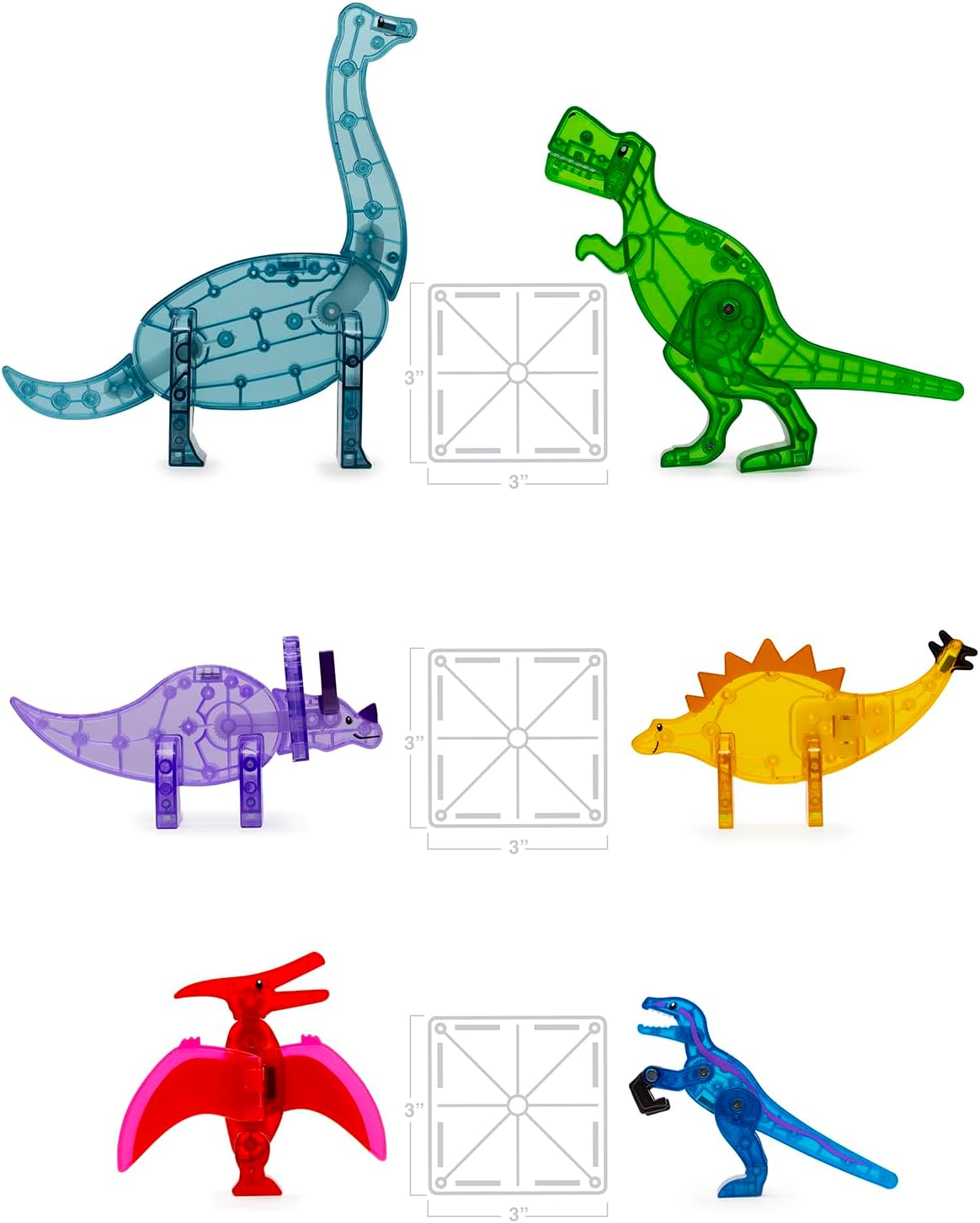 Magna-Tiles - Dino World XL 50 pcs set - (90228