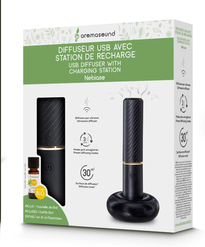 Aromasound USB Diffuser Matt Black + Donut Docking