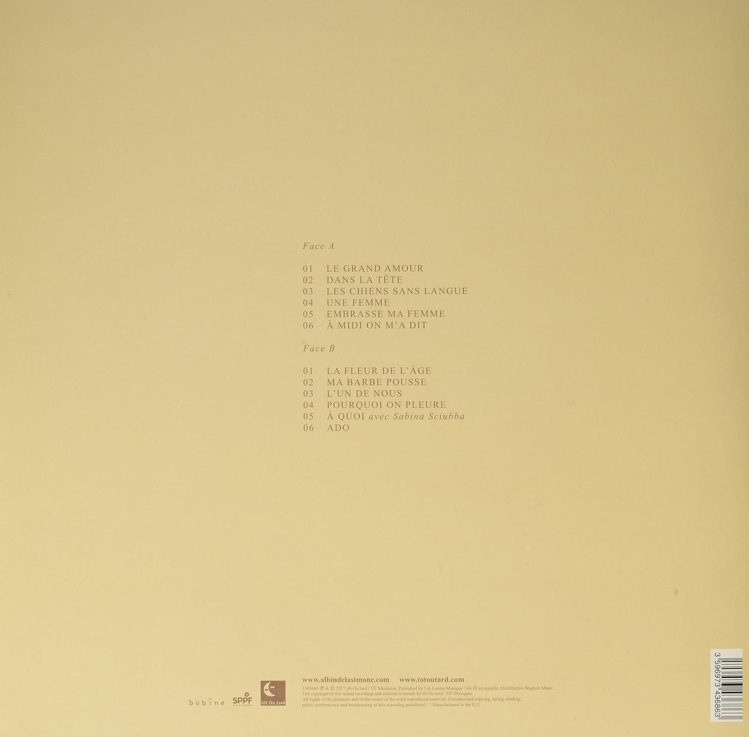 Albin De La Simone - L`Un De Nous (Lp)