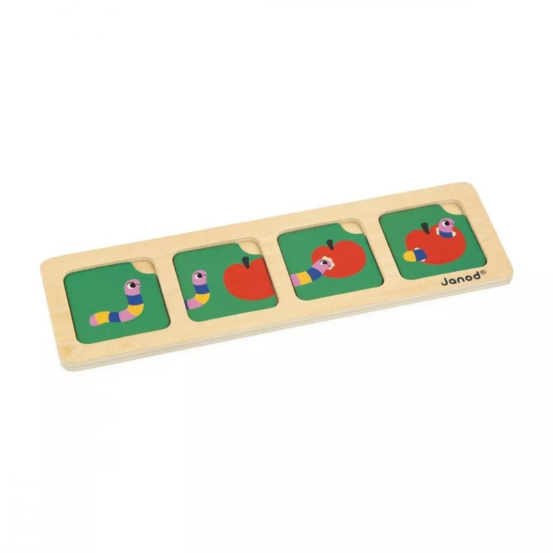 Janod Pédagogie Range-10x 4 Sequences-Put The Actions in Chronological Order-Children’s Educational Toy-36 Months +, J05083, Multicolor