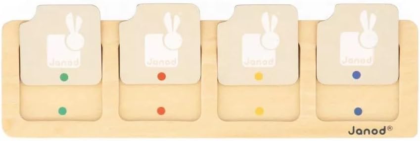 Janod Pédagogie Range-10x 4 Sequences-Put The Actions in Chronological Order-Children’s Educational Toy-36 Months +, J05083, Multicolor