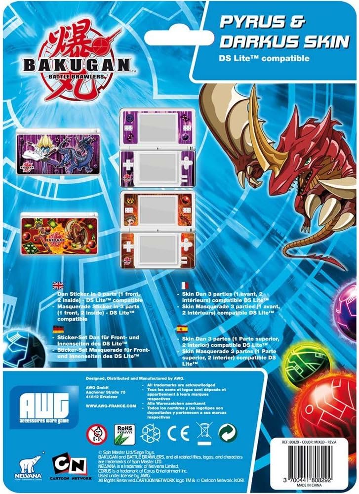 Unbekannt Bakugan AWG80829 AWG Pyrus & Darkus – DS Lite Skin