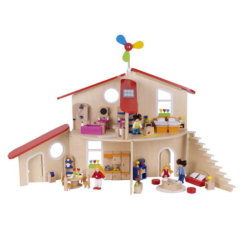 GOKI 51737 Doll's House Modern Living Playset, Multi-Colour