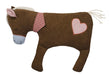 Efie XL Horse Brown with Heart, Toy and Cuddly Cushion, Controlled Organic Cultivation, Made in Germany