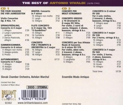 Best Of, The (Slovak Chamber Orchestra, Warchal)