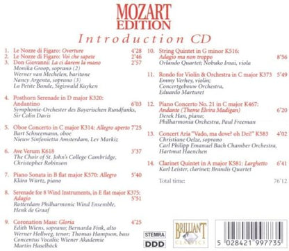 Mozart Edition - Introduction CD