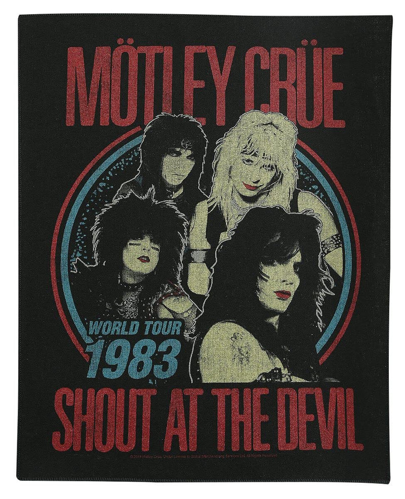 Motley Crue Official Shout at the Devil Back Patch Badge World Tour Heavy Metal
