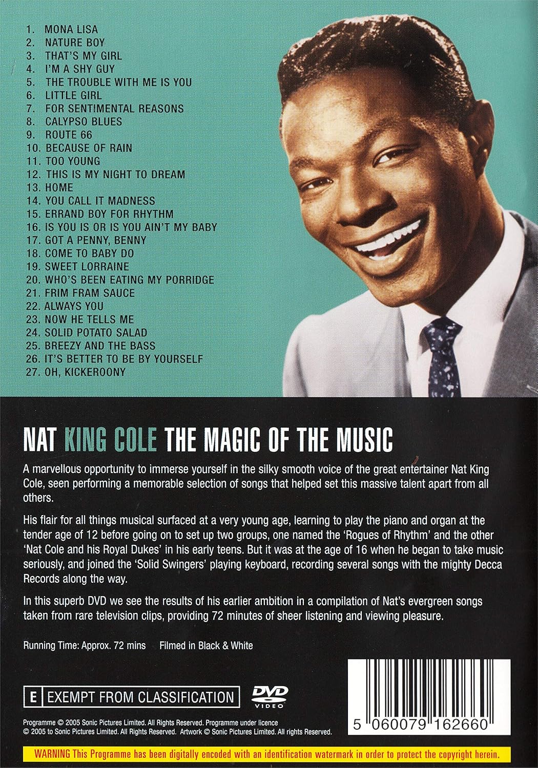 Nat King Cole - The Magic Of The Music DVD