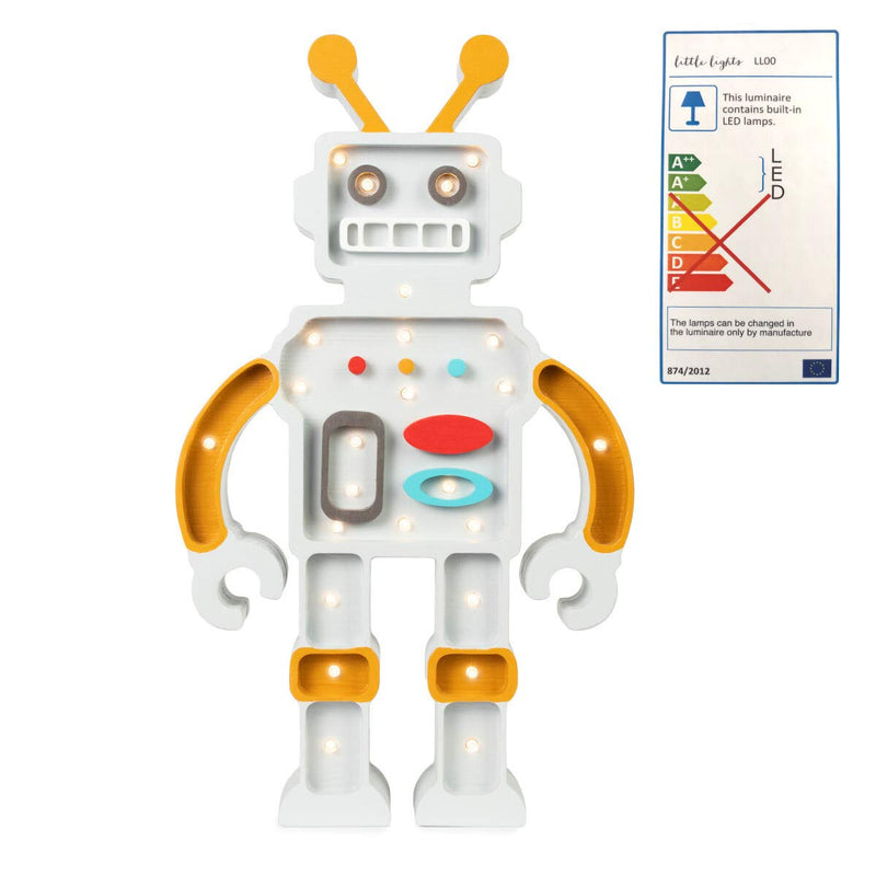 Lamp - Robot - Grijs/Mosterd