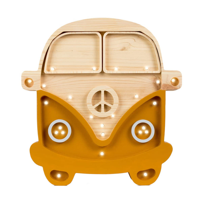 Lamp - Retro Bus - Mosterd/Hout