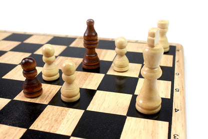 Chess Pieces and Board - Wood