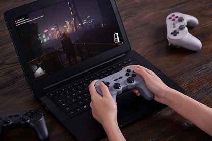 8Bitdo Pro 2 Bluetooth Controller for Switch, PC, macOS, Android, Steam & Raspberry Pi (Gray Edition) single
