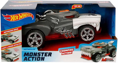 Mondo Motors - Hot Wheels Monster Action Monster Action HOTWEILER - friction car for children - lights and sounds - 51221