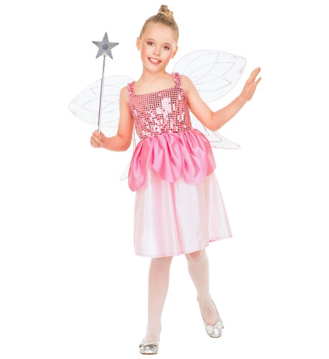 Widmann Trilly (Sequin Dress, Wings) (116 cm / 4-5 Years) Pink