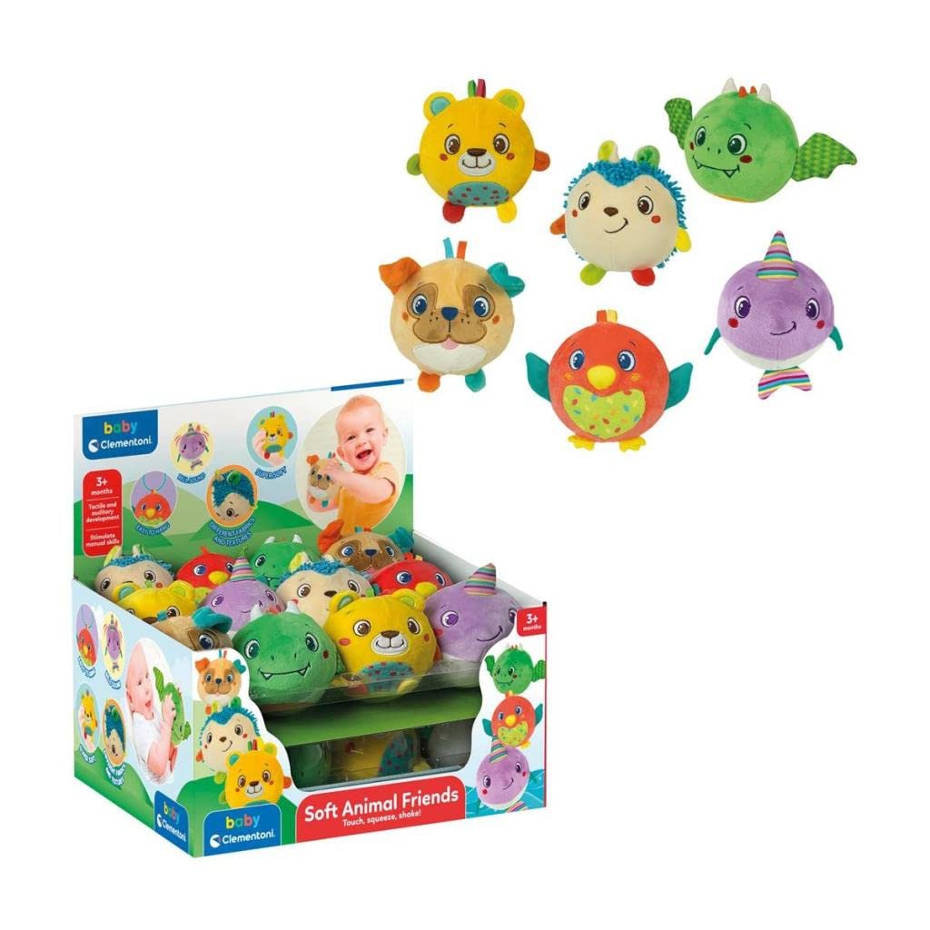 Clementoni Baby Squeeze & Roll Soft Animals (Esp 24 Pz)