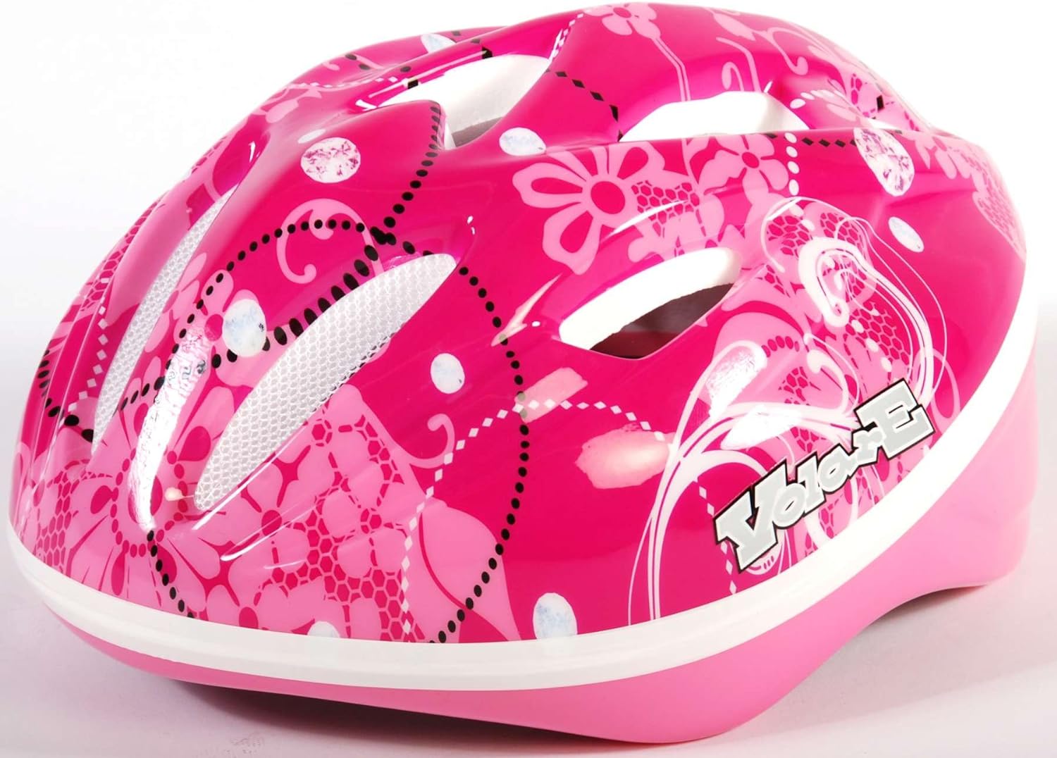 Volare Volare00571 Flowers Kids Deluxe Bicycle Skate Helmet