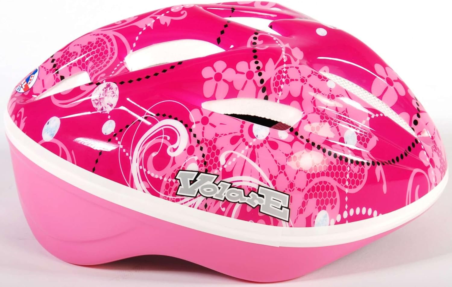 Volare Volare00571 Flowers Kids Deluxe Bicycle Skate Helmet