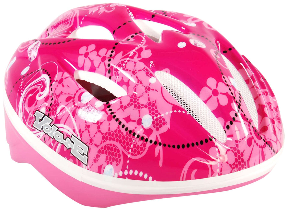 Volare Volare00571 Flowers Kids Deluxe Bicycle Skate Helmet