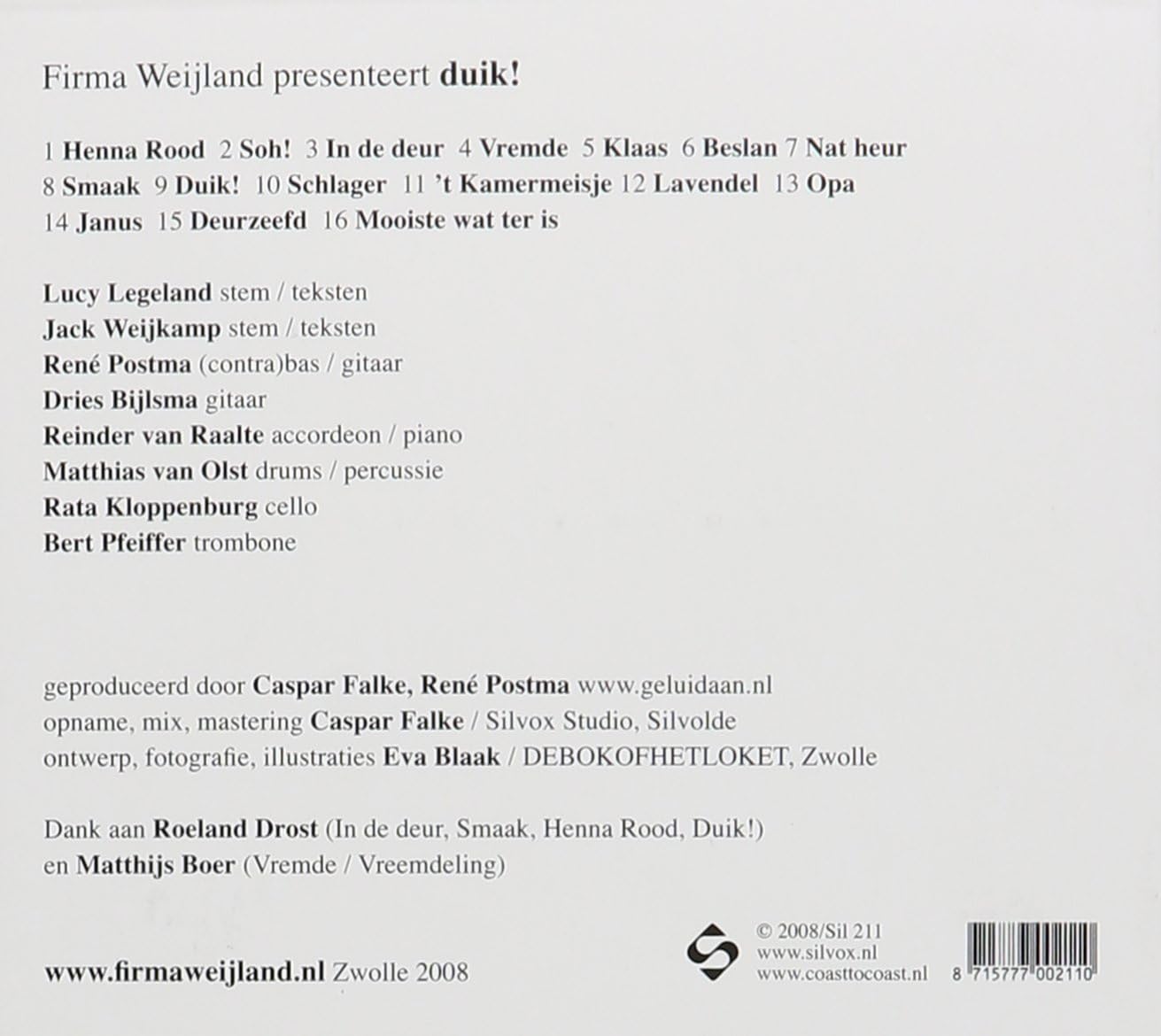 Firma Weijland - Presenteert Duik!