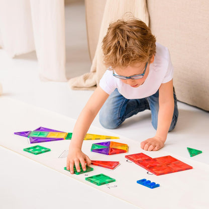 Coblo Classic - Schoolbox: Magnetic Building Blocks Including Activity Cards - Educational Toys - Creativity & Imagination - Gift Idea - 100 Pieces