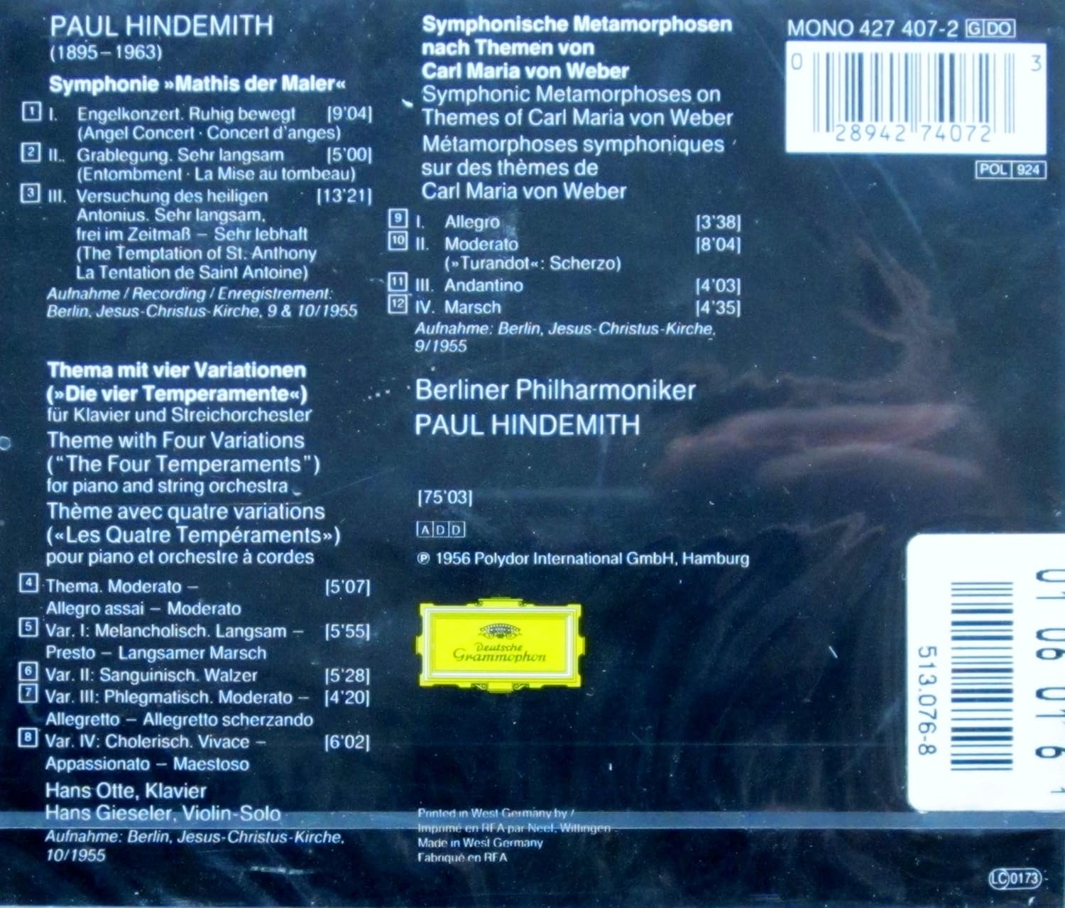 Mathis der Mahler/Vier Temperamente/Metamorphosen