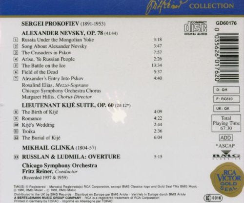 Prokofiev: Alexander Nevsky Op. 78 Lieutenant Kij Suite Op. 60 / Glinka: Russlan & Ludmila Overture
