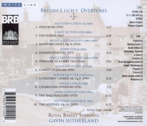 British Light Overtures 3 (Sutherland, Royal Ballet Sinf.)