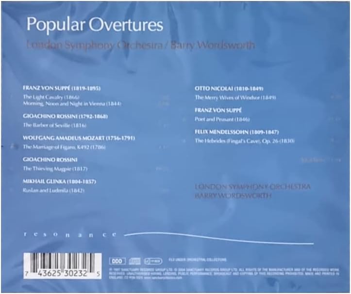 Popular Overtures (Wordsworth, Lso)