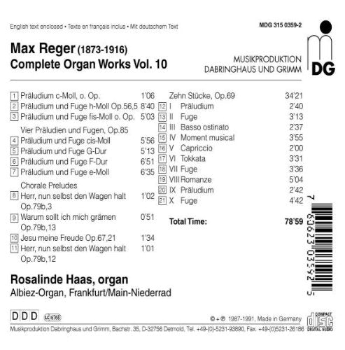 Sämtliche Orgelwerke Vol.10