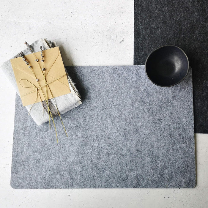 Zeller 2057960 Juego de Mesa de Fieltro Antracita 45 x 30 cm
