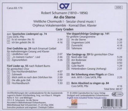 Secular Choral Music (Elser, Orpheus Vokalensemble)