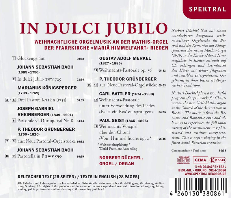 In dulci jubilo - Weihnachtliche Orgelmusik