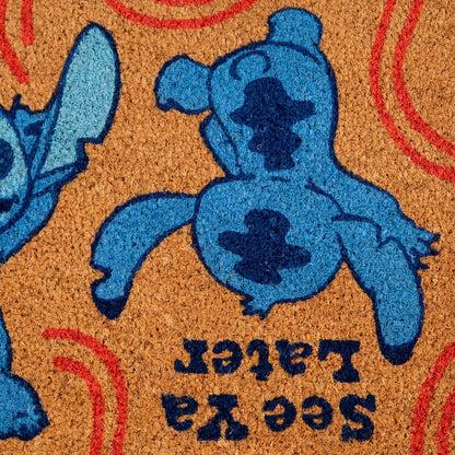 Disney LILO & STITCH Fussmatte (Hey See Ya Later Design) Kokos-Türmatte, für Außen und Innen 40cm x 60cm - Offizielles Lizenzprodukt