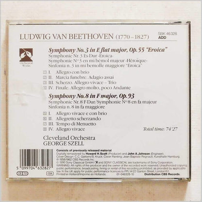 Symphonies 3 and 8/szell and Cleveland