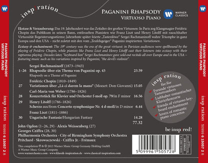 Paganini Rhapsody: Virtuoso Piano