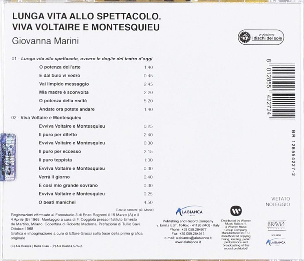 Lunga Vita Allo Spettacolo E Viva Voltaire E Montesquieu