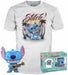 Funko Pop! & tee: Lilo & Stitch - Ukelele Stitch - Afelpado - Small - (S) - Camiseta, Franela - Ropa con Figura de Vinilo Coleccionable - Idea de Regalo - Juguetes y Camiseta de Manga Corta Hombres