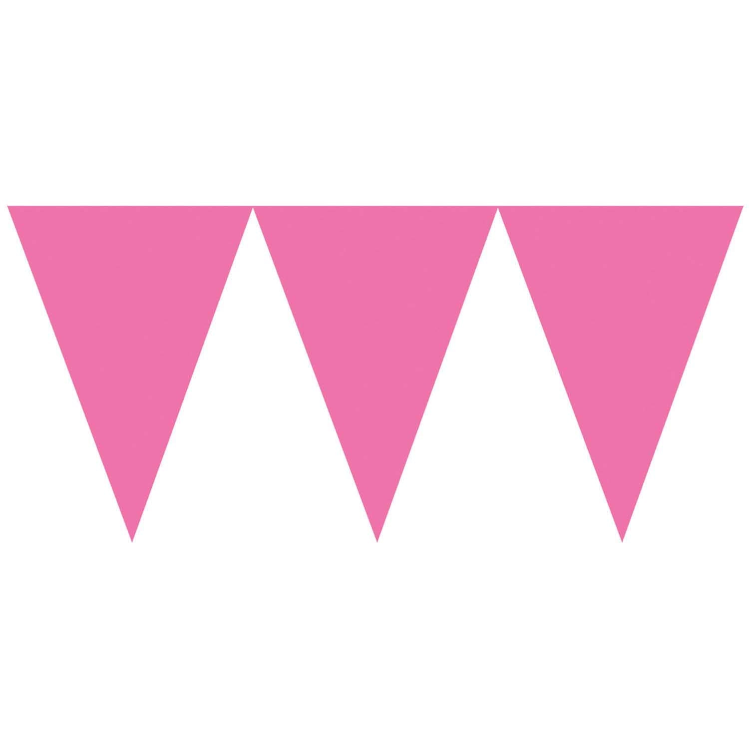 Amscan 120099-103-55 Pennant Banner Brght Pnk Bright Pink