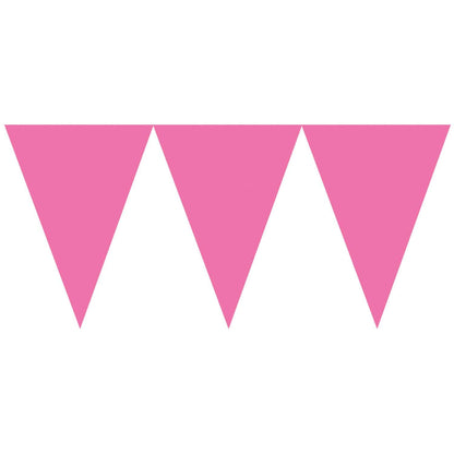 Amscan 120099-103-55 Pennant Banner Brght Pnk Bright Pink