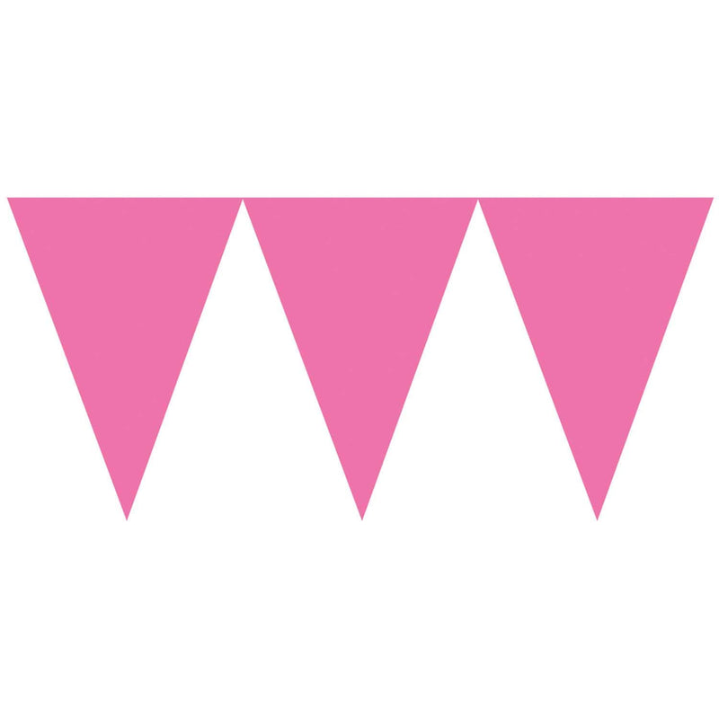 Amscan 120099-103-55 Pennant Banner Brght Pnk Bright Pink