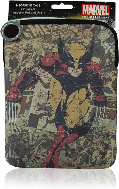 PDP Marvel Neoprene Sleeve for iPads and 10 inch Tablets - Larger Than Life Wolverine